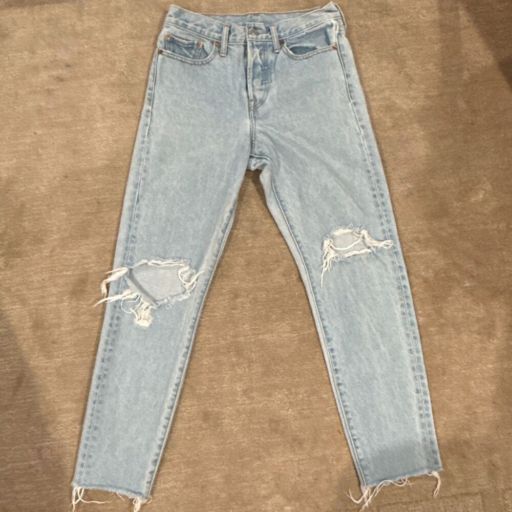 Womens Vintage Light Wash Denim Jeans